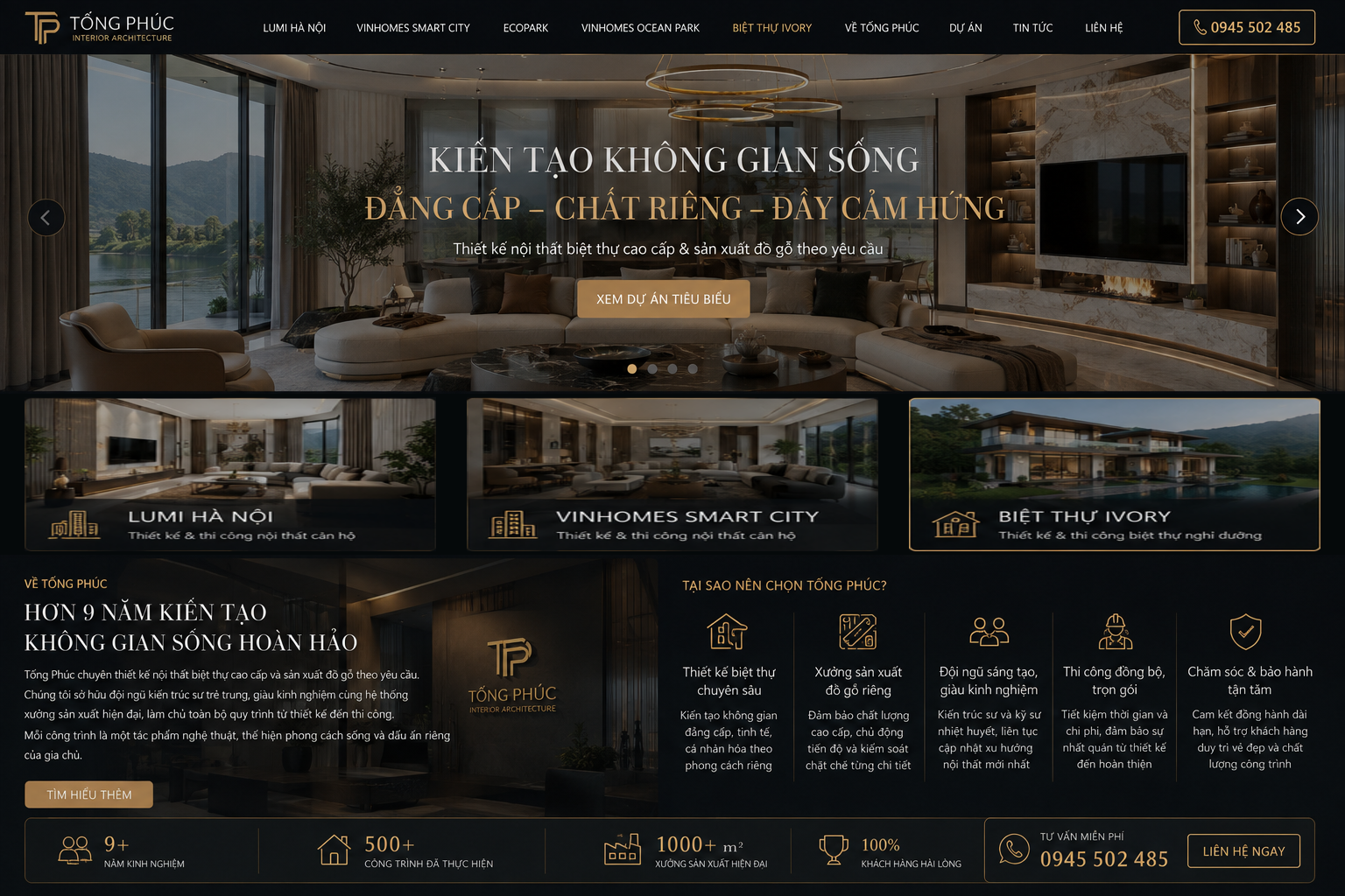 Nội thất Tống Phúc · Lumi Hà Nội · Smart City · Ivory Villas